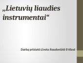 Lietuvių liaudies instrumentai skaidrės