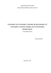 Vienodo atlyginimo vyrams ir moterims už vienodos vertės darbą įgyvendinimo problemos