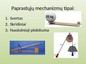 Skyriaus „Paprastieji mechanizmai“ apibendrinimas 4 puslapis