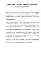 Trauminė atmintis Lietuvos žydų romanuose (Grigorijus Kanovičius, Icchokas Meras, Markas Zingeris)  4 puslapis