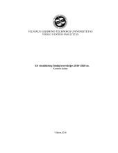 ES struktūrinų fondų investicijos 2014-2020 m.