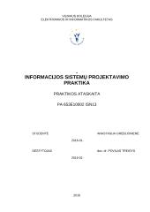 Informacijos sistemų projektavimo praktika