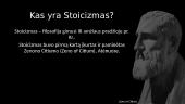 Pristatymas apie Stoicizmą (stoikų filosofiją) 2 puslapis