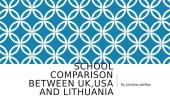 School comparison between UK, USA and Lithuania
