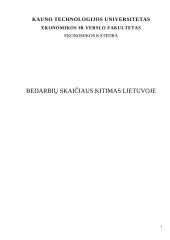 Bedarbių skaičiaus kitimas Lietuvoje