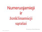 Numeruojamieji ir ženklinamieji sąrašai