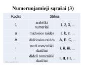 Numeruojamieji ir ženklinamieji sąrašai 8 puslapis