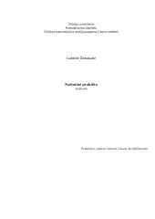 Pažintinės praktikos ataskaita.