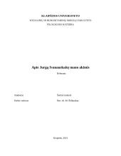 Apie Jurgą Ivanauskaitę mano akimis