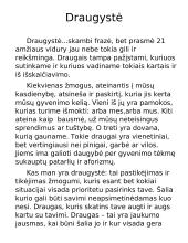 Rašinėlis apie draugystę 1 puslapis