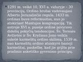 Pristatymas apie vienuolių ordiną (karmelitus) 8 puslapis