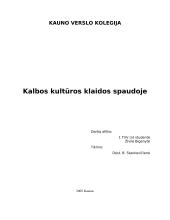 Kalbos klaidos spaudoje 1 puslapis