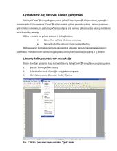 Lietuvybė biuro programų pakete OpenOffice 11 puslapis