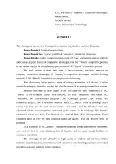 Organizacijos konkurencinių pranašumų portfelis  4 puslapis