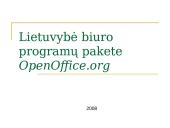 Lietuvybė biuro programų pakete OpenOffice.org