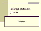Paslaugų statistinis tyrimas