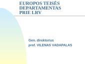 Europos teisės departamentas prie LRV
