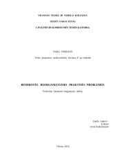 Bendrovės reorganizavimo praktinės problemos