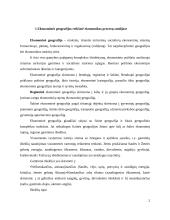Ekonominės geografijos reikšmė ekonomikos procesų studijose 2 puslapis