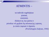 Atmintis ir jos lavinimo metodai 17 puslapis