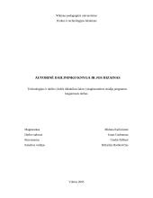 Autorinė dailininko knyga ir jos dizainas