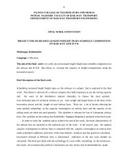 Padidinto ilgio prekinių traukinių eismo grafiko sudarymas geležinkelio linijoje  8 puslapis