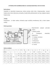 Stūmoklinio kompresoriaus charakteristikų nustatymas 1 puslapis