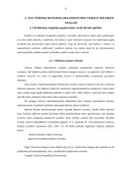 Kulturinių renginių organizavimo verslo aplinkoje analizė 8 puslapis