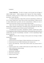 Masažo poveikis vaikų futbolininkų kojų raumenų tonusui ir nuovargiui 6 puslapis