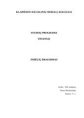 Indėlių draudimo rūšys, funkcijos 1 puslapis