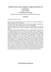 Relation between consumer engagement in digital communities and brand loyalty 20 puslapis