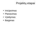 Projektų valdymas skaidrės 9 puslapis