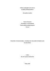 Švietimo finansavimas: jo būklė ir tolesnės tendencijos