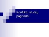 Konfliktų studijų pagrindai 