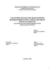 Valstybių pasaulinis ir regioninis bendradarbiavimas jūros aplinkos apsaugos srityje 2 puslapis