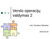 Verslo operacijų valdymas