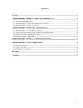 Atsakomybės centrai ir jos organizavimo priemonės ir tikslai