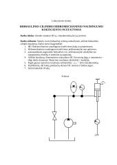 Hidraulinio cilindro hidromechaninio naudingumo koeficiento nustatymas