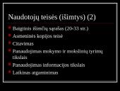 Autorių ir gretutinių teisių apsaugos praktiniai aspektai, įgyvendinant EB normas Lietuvoje  11 puslapis