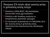 Autorių ir gretutinių teisių apsaugos praktiniai aspektai, įgyvendinant EB normas Lietuvoje  4 puslapis