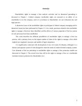 Akcininkų teisė valdyti įmonę