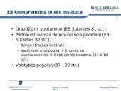 Draudžiami susitarimai ir koncentracijų kontrolė pagal EB ir LR konkurencijos teisę  3 puslapis