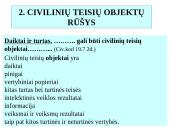 Civilinių teisių objektai skaidrės 3 puslapis