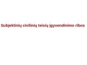 Civilinių teisių įgyvendinimas ir gynimas skaidrės 14 puslapis