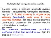 Civilinių teisių įgyvendinimas ir gynimas skaidrės 9 puslapis