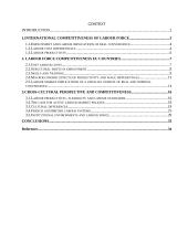 International competition on labor force work