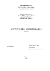 Lietuvių kalbos leksikos klaidos
