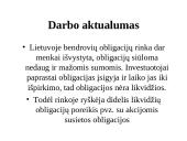 Obligacijų rinka Lietuvoje prezentacija 2 puslapis