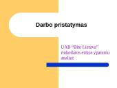 UAB “Bitė Lietuva” rinkodaros etikos ypatumų analizė