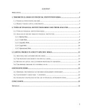 Financial institution risks